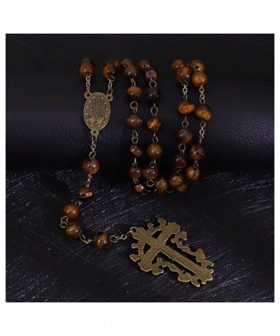 Rosary Beads Catholic for Women Gemstone Rosaries Rosary Beads Necklace with Crucifix Cross Rosarios Catolicos Catholic Gifts...