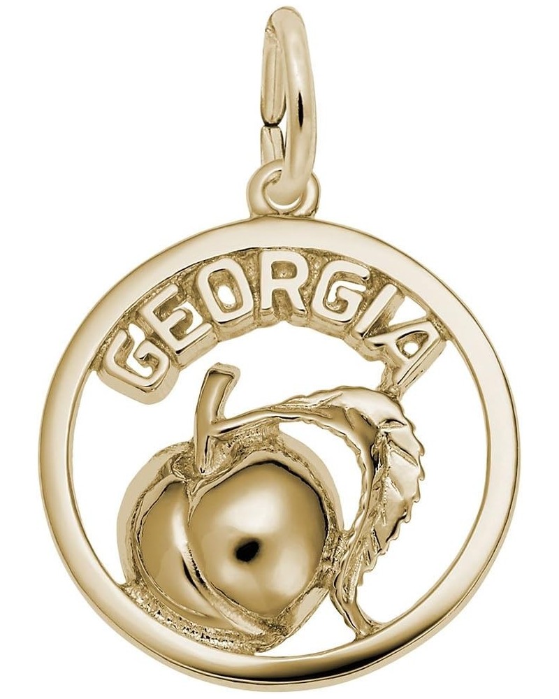 Georgia Peach Charm, Charms for Bracelets and Necklaces Yellow Gold $25.45 Bracelets