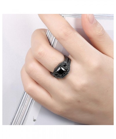 18K Gold Black Gun Plated Fashion Set Ring AAA Zirconia Women B322 18K Gold Plated Black $7.94 Rings