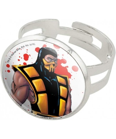 Mortal Kombat Klassic Scorpion Character Silver Plated Adjustable Novelty Ring $8.79 Rings