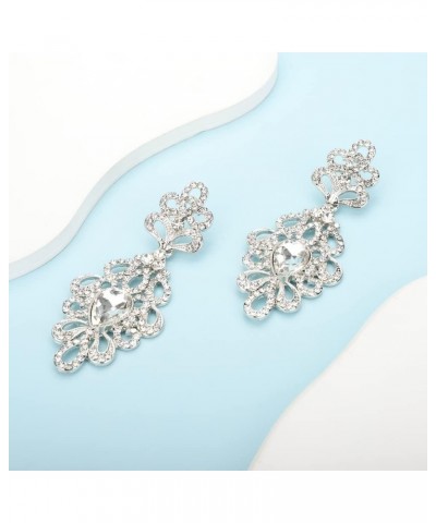 Chandelier Earrings for Women Crystal Rhinestone Drop Dangle Earrings for Wedding Bridal Style B $8.84 Earrings