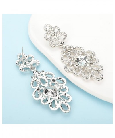 Chandelier Earrings for Women Crystal Rhinestone Drop Dangle Earrings for Wedding Bridal Style B $8.84 Earrings