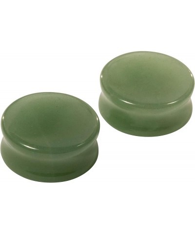 Natural Green Aventurine Stone Flat Front Double Flared Plugs, Sold as a Pair 10mm (00GA) $10.61 Body Jewelry