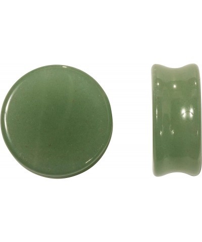 Natural Green Aventurine Stone Flat Front Double Flared Plugs, Sold as a Pair 10mm (00GA) $10.61 Body Jewelry