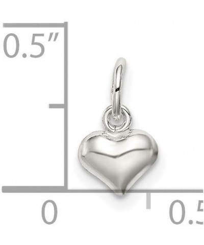 Sterling Silver Polished Puff Heart Charm style QC8465 $9.79 Bracelets