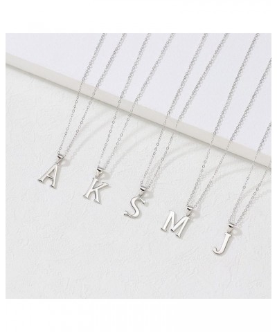 S925 Sterling Silver Initial Necklaces for Women Girls, Dainty Hypoallergenic Initial Necklace Letter Initial Pendant S925 St...