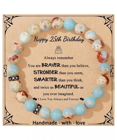 Birthday Gifts for Women Girls Natural Stones Bracelets 13 16 18 21 30 40 50 60 70 80 Year Old Happy Birthday Gifts for Girls...