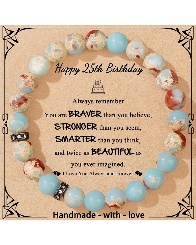 Birthday Gifts for Women Girls Natural Stones Bracelets 13 16 18 21 30 40 50 60 70 80 Year Old Happy Birthday Gifts for Girls...