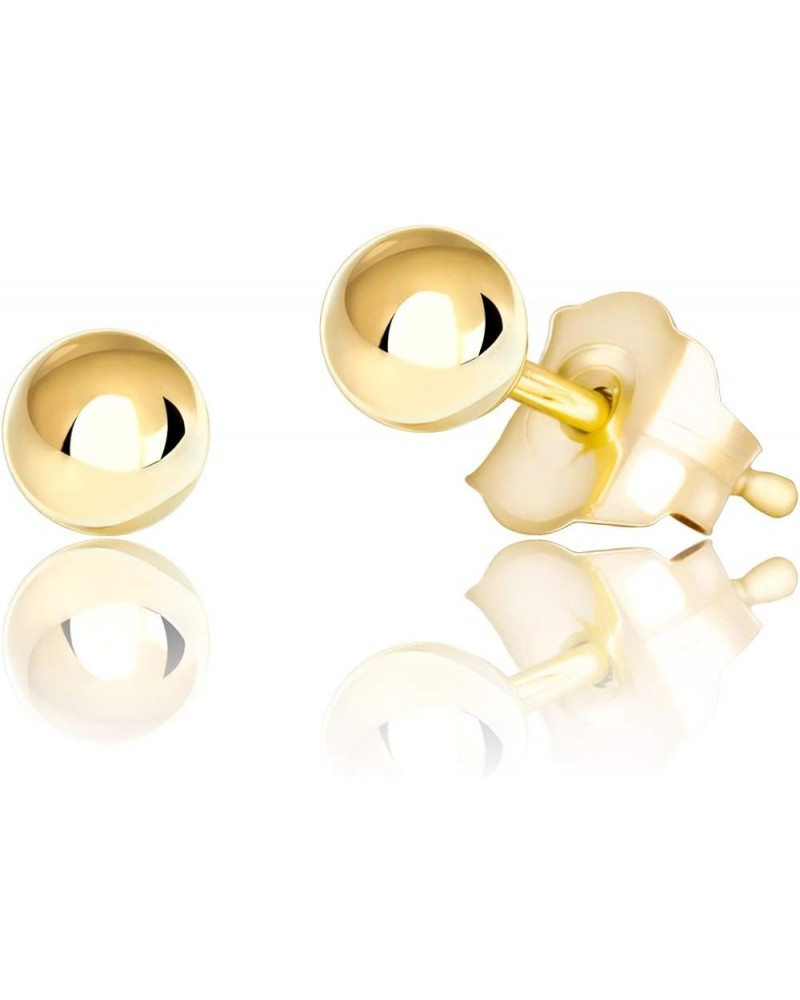 Premium 14K Yellow Gold Filled Ball Stud Earrings with 5mm Backings, 2mm - 10mm 3mm $9.23 Earrings