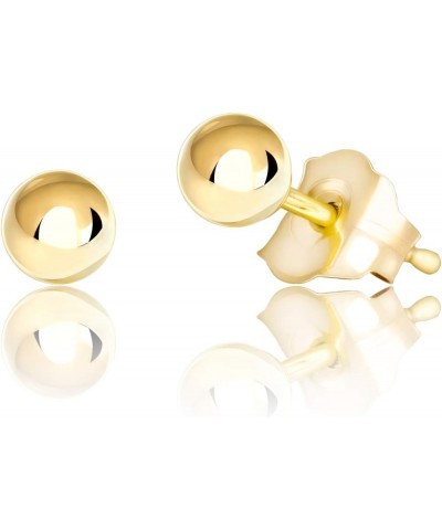 Premium 14K Yellow Gold Filled Ball Stud Earrings with 5mm Backings, 2mm - 10mm 3mm $9.23 Earrings