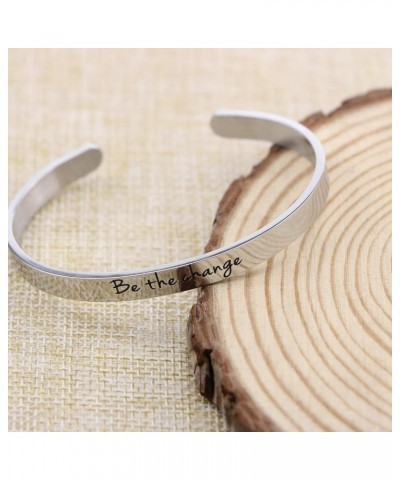 Inspirational Motivational Encouragement Cuff Bracelet for Women Girls Stainless Steel Cuff Jewelry Birthday Mothers Day Chri...