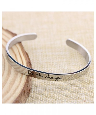 Inspirational Motivational Encouragement Cuff Bracelet for Women Girls Stainless Steel Cuff Jewelry Birthday Mothers Day Chri...