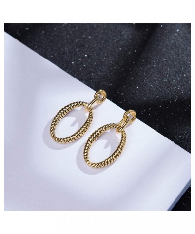 Drop Earrings for Women Designer Brand Unique 2 Tone Gold & Silver Dangle Earring Jewelry Gift two tone 1 $11.20 Earrings