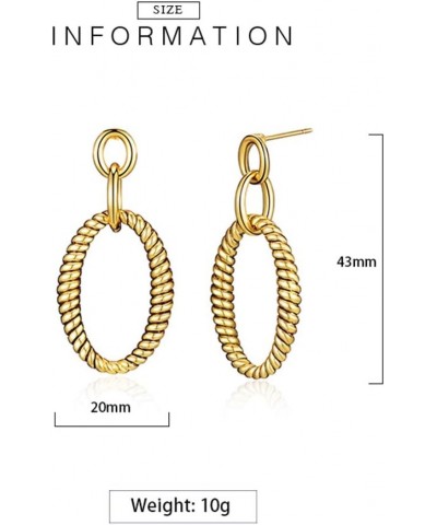 Drop Earrings for Women Designer Brand Unique 2 Tone Gold & Silver Dangle Earring Jewelry Gift two tone 1 $11.20 Earrings