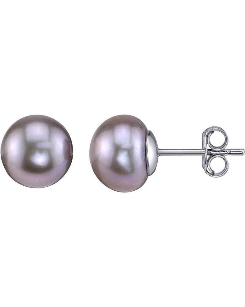 Genuine Pink Freshwater Cultured Pearl Stud Button Earrings for Women 8.0mm $14.40 Earrings