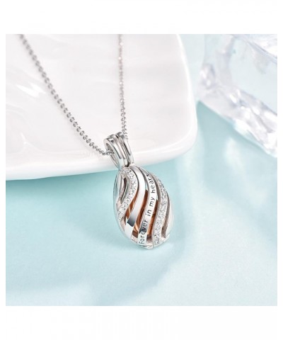 Cremation Urn Necklace for Ashes S925 Sterling Silver Keepsake Memorial Jewelry for Women Girls with Filling Kit Waterproof X...