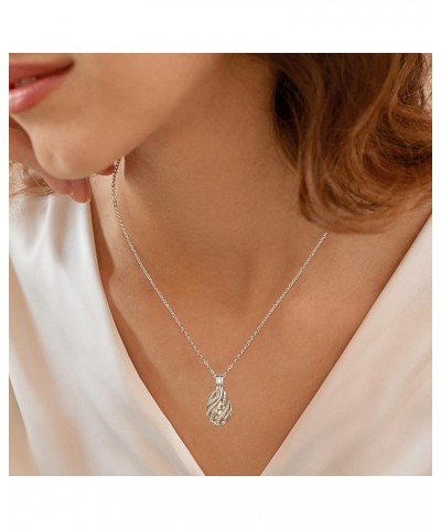 Cremation Urn Necklace for Ashes S925 Sterling Silver Keepsake Memorial Jewelry for Women Girls with Filling Kit Waterproof X...