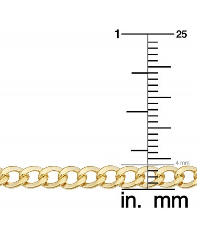 Solid 14k Yellow Gold Filled Miami Cuban Curb Chain Necklace for Men and Women (3.2 mm, 4 mm, 5 mm, 6 mm, 7.4 mm or 9 mm) 22 ...