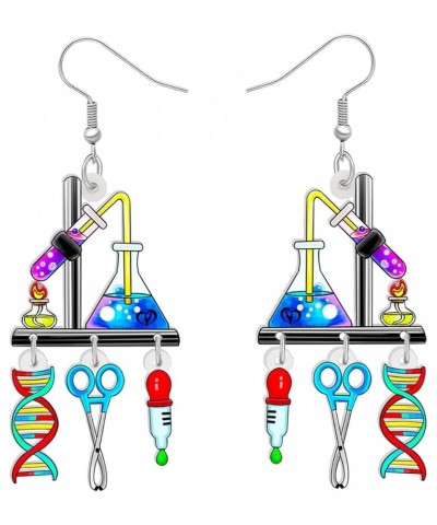 Dangle Novelty Funny Teacher Class Scientific Laboratory Equipment Earrings Acrylic Back to School Jewelry For Women Girl Kid...