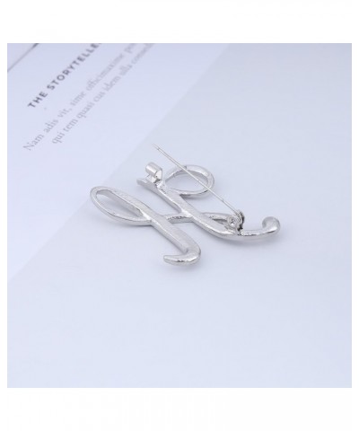 Crystal Letter Brooch Pin Silver Initial Brooches Pin Dainty Custom Initial Brooch Letter B Brooch Pin Lapel Pin Tie Decorati...