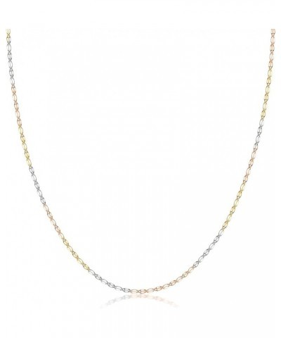 10K Solid Gold 2.0MM Diamond Cut Mirror Chain Necklace or Anklet - Unisex Sizes 10"-30" - Yellow, White, Rose or 3 Tone 3 Ton...