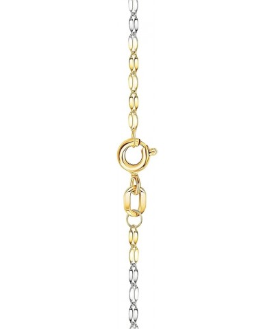 10K Solid Gold 2.0MM Diamond Cut Mirror Chain Necklace or Anklet - Unisex Sizes 10"-30" - Yellow, White, Rose or 3 Tone 3 Ton...