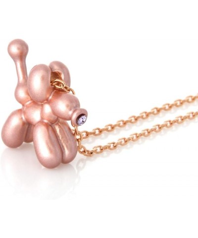 Balloon Dog Necklace Epoxy Plated Chain, 17 inches Indi Pink $11.72 Necklaces