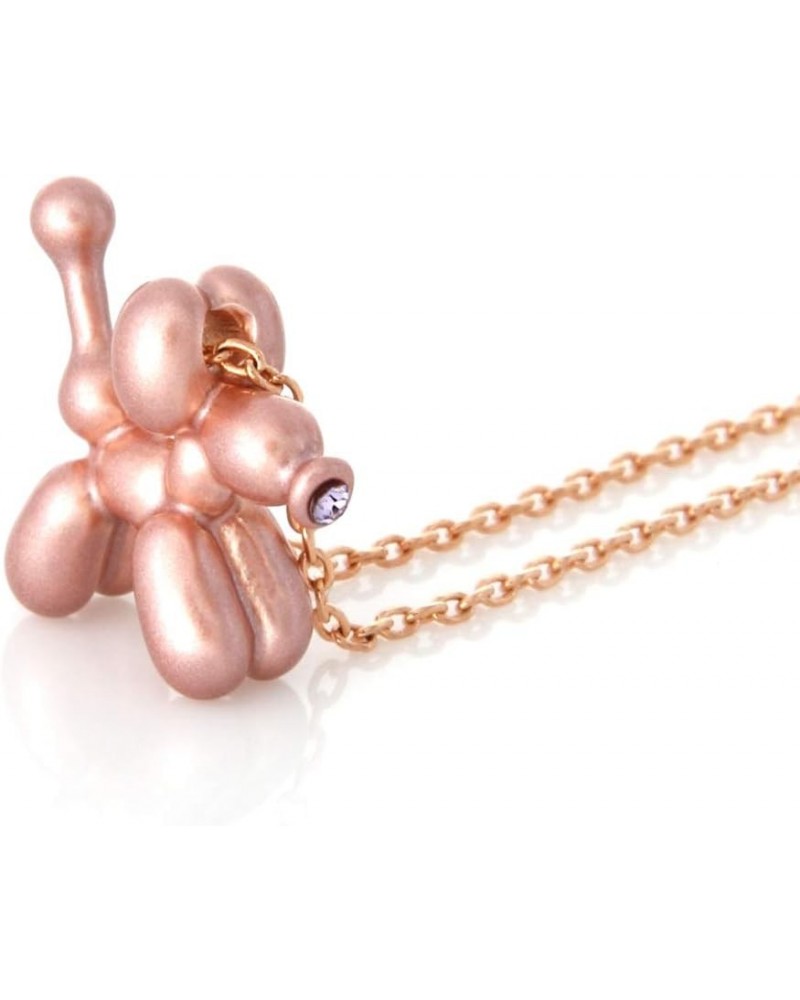 Balloon Dog Necklace Epoxy Plated Chain, 17 inches Indi Pink $11.72 Necklaces