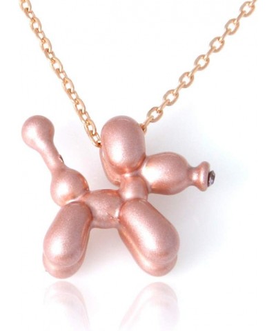 Balloon Dog Necklace Epoxy Plated Chain, 17 inches Indi Pink $11.72 Necklaces