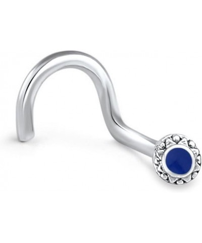 316L Surgical Steel Nose Stud Ring Navy Blue Sun Choose Your Style 20G Straight Stud (15mm Post) $10.43 Body Jewelry