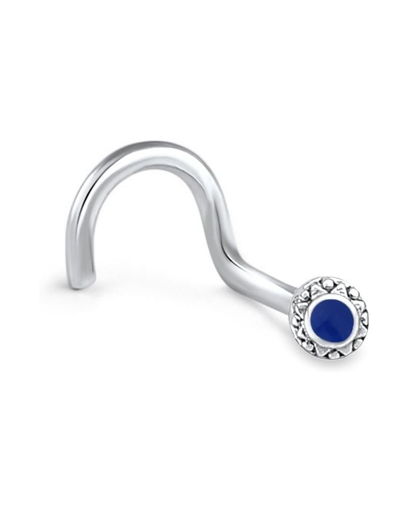 316L Surgical Steel Nose Stud Ring Navy Blue Sun Choose Your Style 20G Straight Stud (15mm Post) $10.43 Body Jewelry