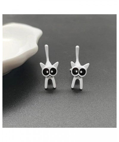 Sexy Kittenes Earrings Big-eyed Cat Creative Cute Pierced Earrings Long Tail Cat Earrings Hanging Animal Earrings After Perso...