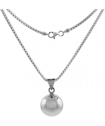 Sterling Silver Harmony Ball Necklace 7/8 inch Round High Polished Handmade 2mm Round Box 20-inch Round Box $56.16 Necklaces