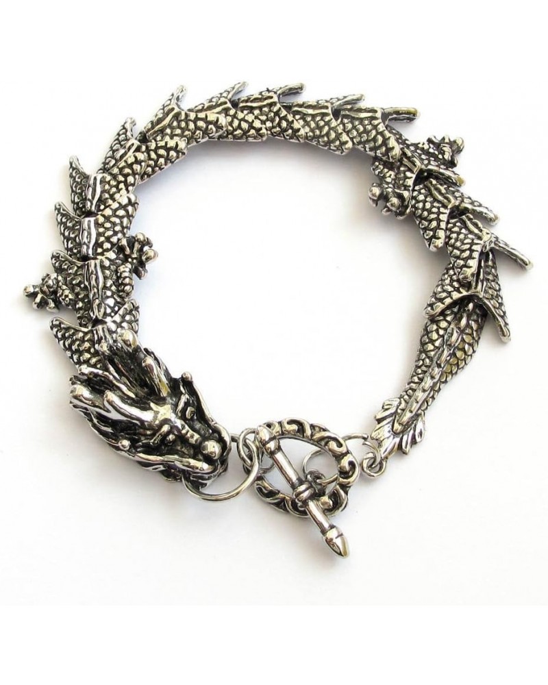 Silver-Tone Alloy Metal Dragon Bracelet $11.59 Bracelets