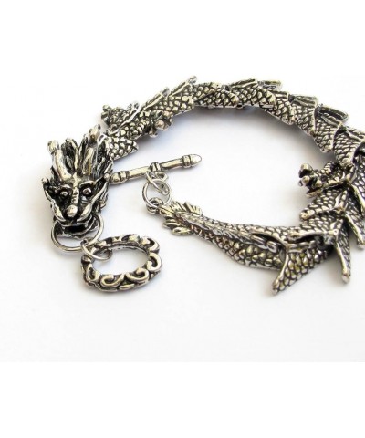 Silver-Tone Alloy Metal Dragon Bracelet $11.59 Bracelets