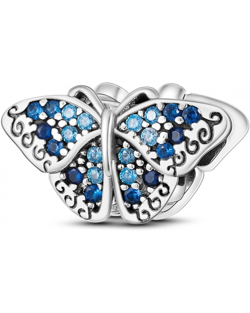 Animal Family Charm 925 Sterling Silver Openwork Bead for Charm Bracelets and Necklaces with 5A Cubic Zirconia, Birthday Moth...