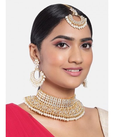 Indian Ethnic Wedding Wear Necklace Set White 6 $23.97 Jewelry Sets