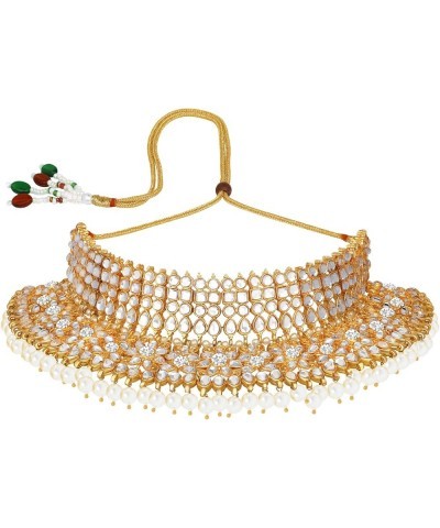 Indian Ethnic Wedding Wear Necklace Set White 6 $23.97 Jewelry Sets