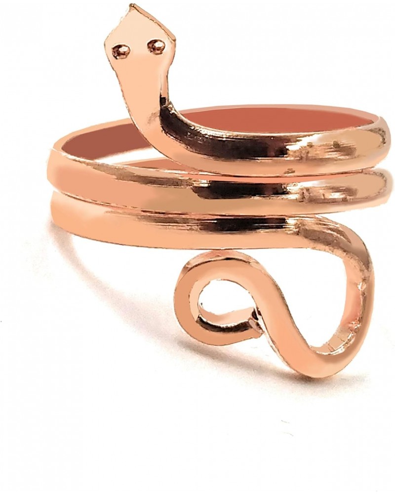 pure original copper snake ring adjustable free size for men and women indian jewelry $7.42 Rings