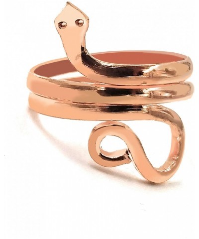 pure original copper snake ring adjustable free size for men and women indian jewelry $7.42 Rings