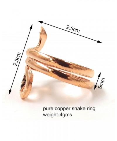 pure original copper snake ring adjustable free size for men and women indian jewelry $7.42 Rings