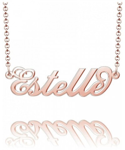 Estelle Custom Necklace Personalized Gift for Women Handmade Chain Pendant 10k Rose Gold Plated $14.49 Necklaces