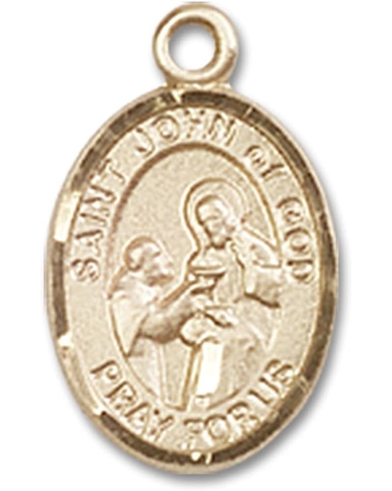 14 Karat Gold Catholic Patron Saint Medal Petite Charm Pendant, 1/2 Inch Saint John of God $100.58 Pendants