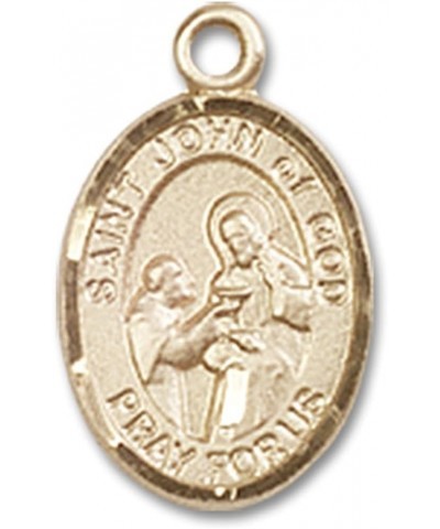 14 Karat Gold Catholic Patron Saint Medal Petite Charm Pendant, 1/2 Inch Saint John of God $100.58 Pendants