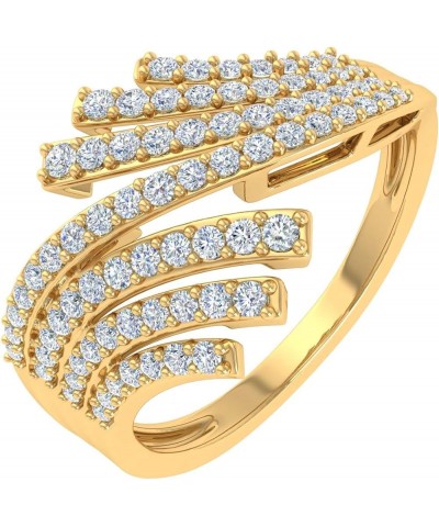 1/2 Carat Bypass Statement Diamond Ring in 10K Gold Yellow Gold $134.20 Rings