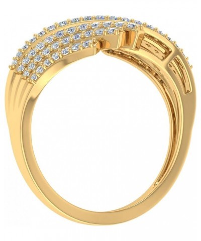 1/2 Carat Bypass Statement Diamond Ring in 10K Gold Yellow Gold $134.20 Rings