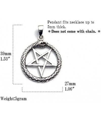 COSUMOSU Inverted Pentacle Devil star 925 Sterling Silver Pendant Charm Snack $12.50 Pendants