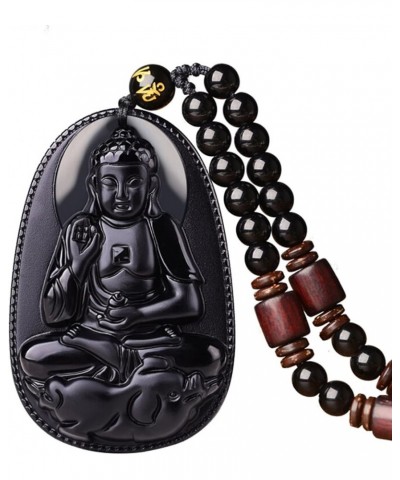 100% Pure Obsidian Natural Pendant Necklace Zodiac Bodhisattva Amulet Talisman … Amitabha-Pig $7.40 Necklaces