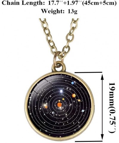 Luminous Double Sided Retro Cosmic Solar System Pendant Glass Ball Necklace $6.95 Necklaces