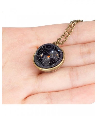 Luminous Double Sided Retro Cosmic Solar System Pendant Glass Ball Necklace $6.95 Necklaces